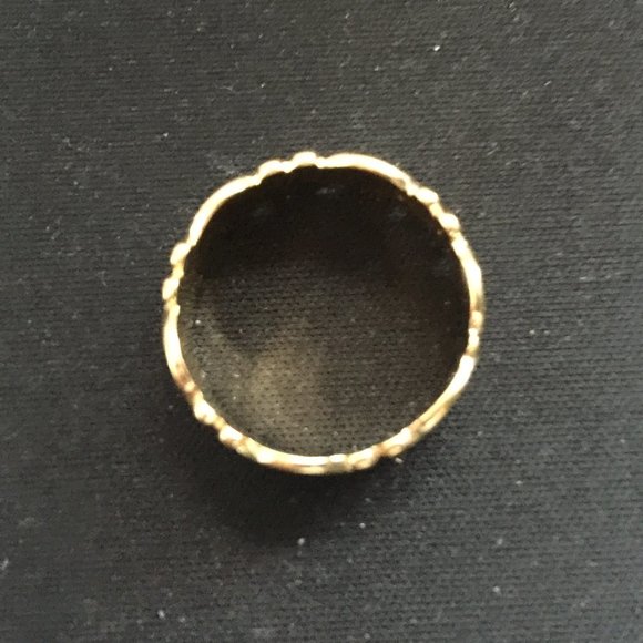 SETA Gold Silver Tone Floral Ornate Ring Size 8 - Picture 3 of 5